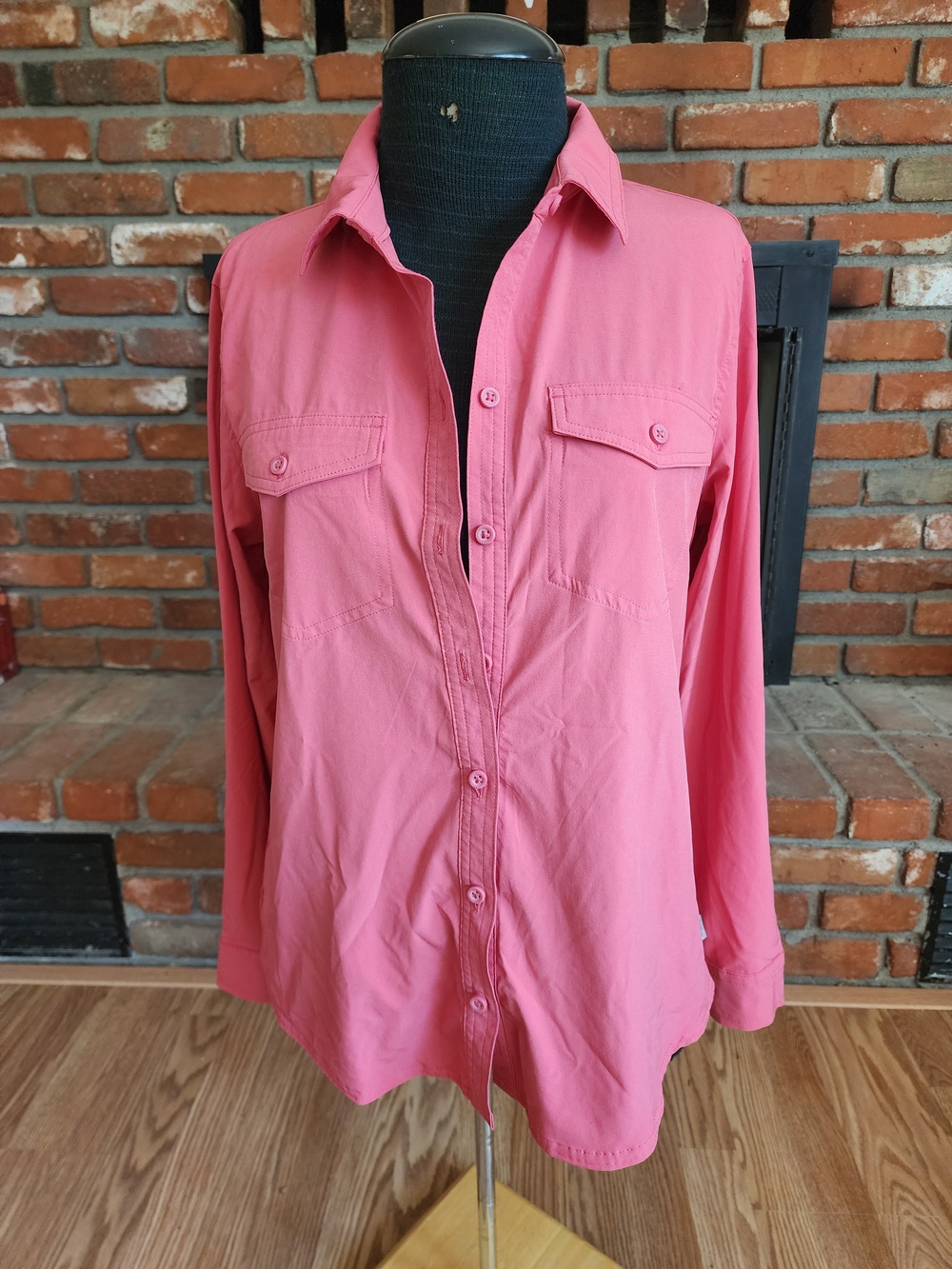 Eddie Bauer Coral Button-Down Shirt